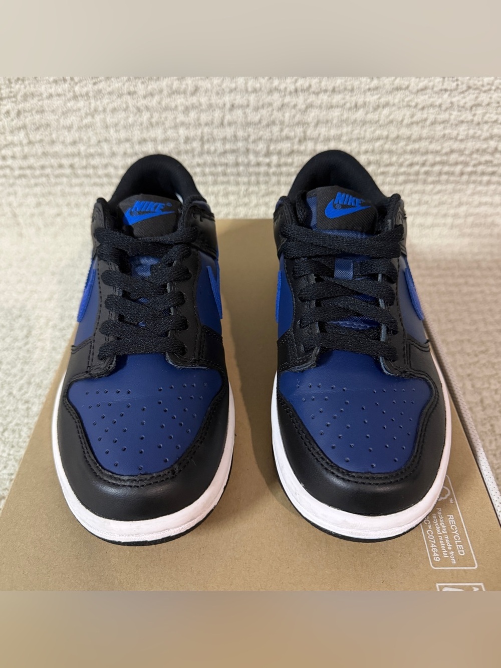 Nike Dunk Low GS Game Royal Black Blue Youth Size 4Y Sneakers No original Box - Picture 2 of 13